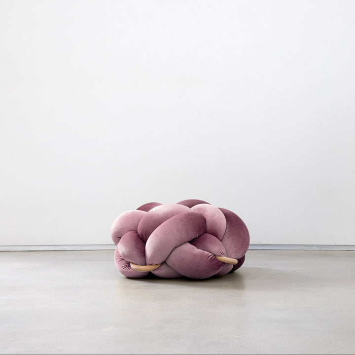 Knot Ottoman Mauve Medium