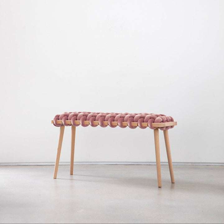 Velvet Woven Bench Mauve