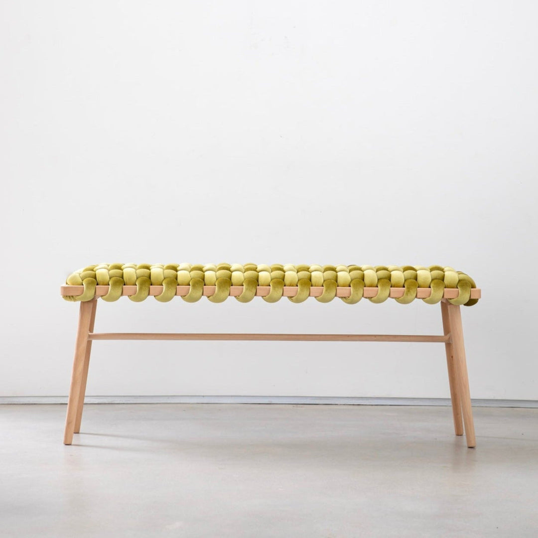 Velvet Woven Bench Citron