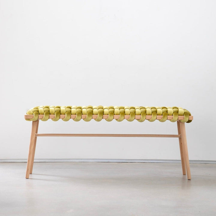 Velvet Woven Bench Citron