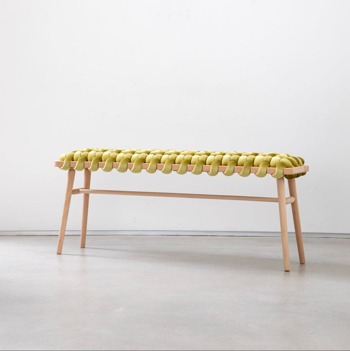 Velvet Woven Bench Citron
