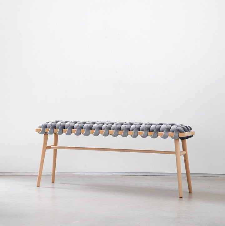 Velvet Woven Bench Sterling Grey