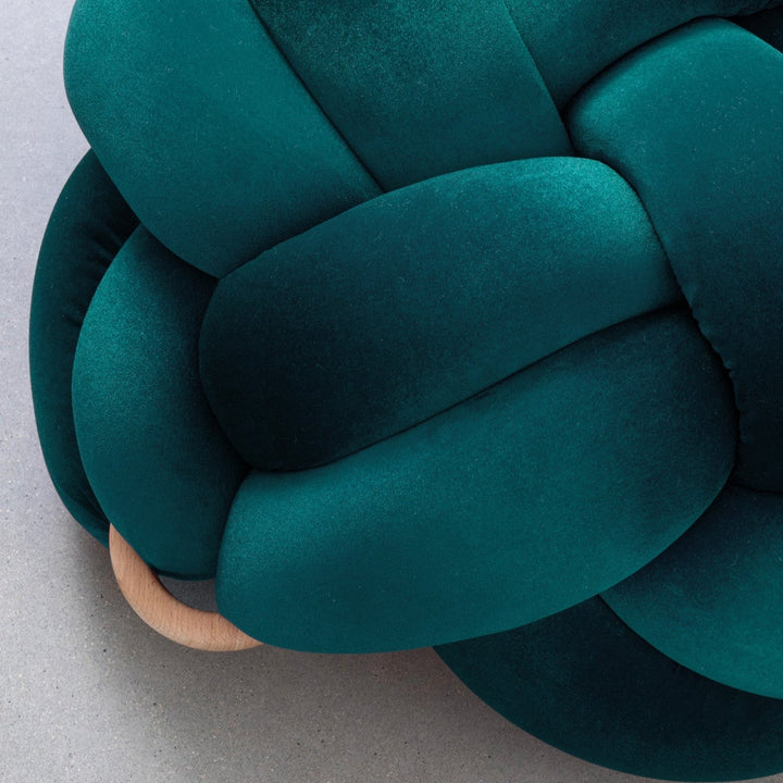 Knot Ottoman Petrol Large