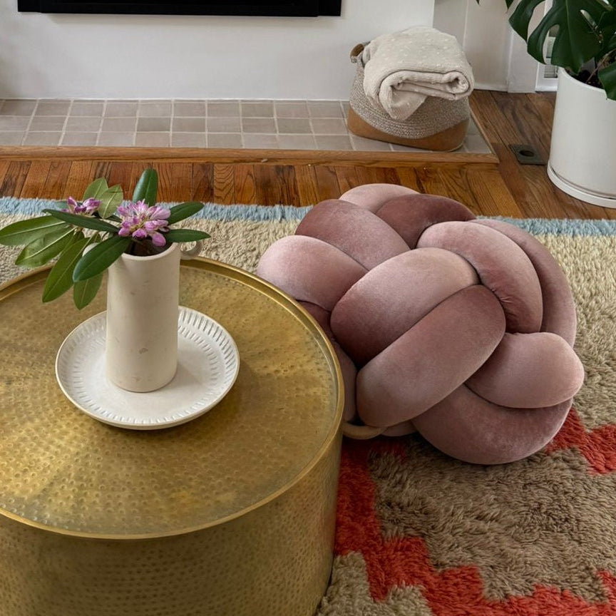 Knot Ottoman Mauve Medium