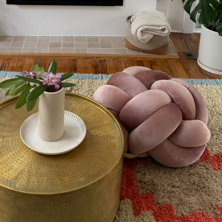 Knot Ottoman Mauve Medium