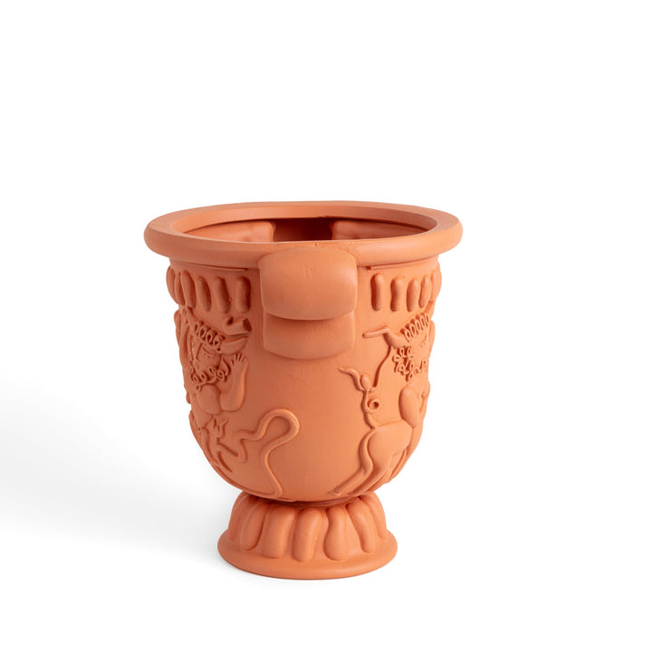 Seletti Magna Graecia Terracotta Cup, side view of the urn&