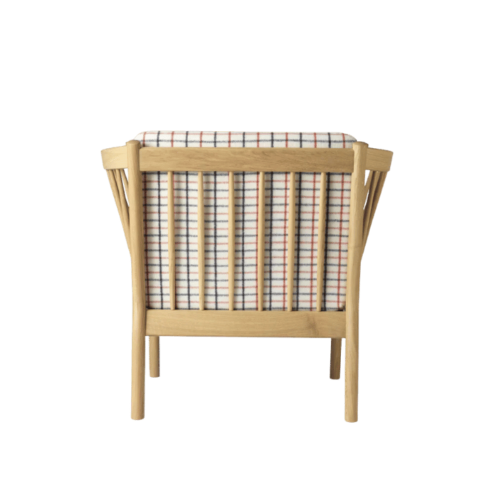 FDB Møbler J146 Armchair, Nature Lacquered Oak/Red