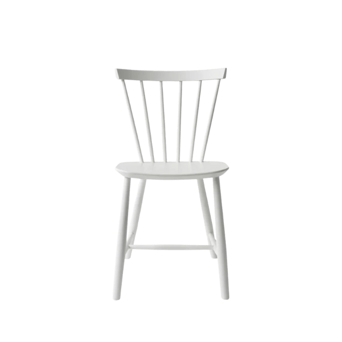 FDB Møbler J46 Dining Chair, Pure White Painted Beech