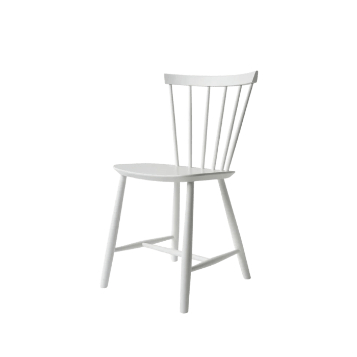 FDB Møbler J46 Dining Chair, Pure White Painted Beech
