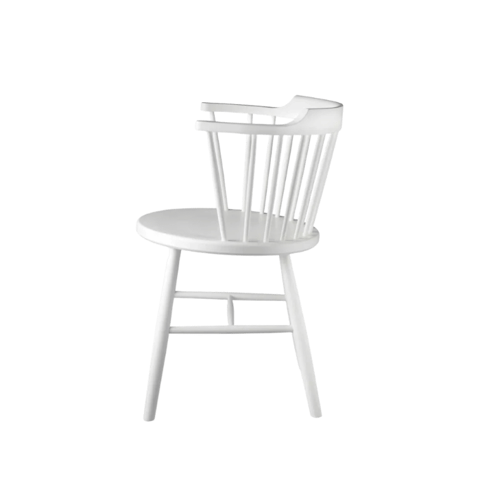 FDB Møbler J18 Chair, Pure White Painted Beech