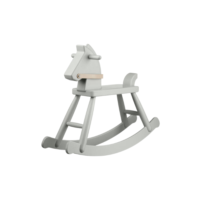 FDB Møbler P12 Children Rocking Horse, Blue-Grey Painted Beech