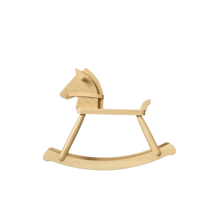 FDB Møbler P12 Children Rocking Horse, Nature Lacquered Beech