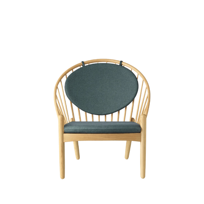 FDB Møbler J166 Jørna Chair, Nature Lacquered Oak/Green