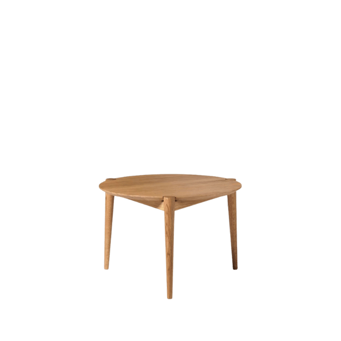 FDB Møbler D102 Søs Coffee Table, Solid Nature Oiled Oak  55 Ø