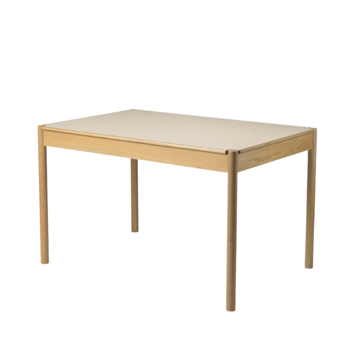 FDB Møbler C44 Dining Table, Nature Lacquered Oak/Beige/Neutral