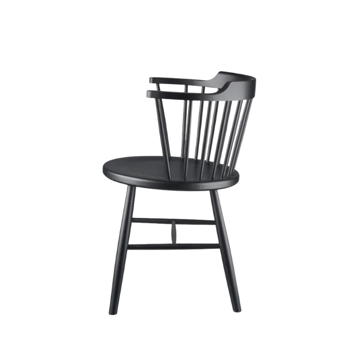 FDB Møbler J18 Chair, Traffic Black Painted Beech