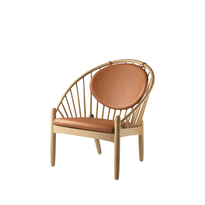 FDB Møbler J166 Jørna Chair, Nature Lacquered Oak/Cognac