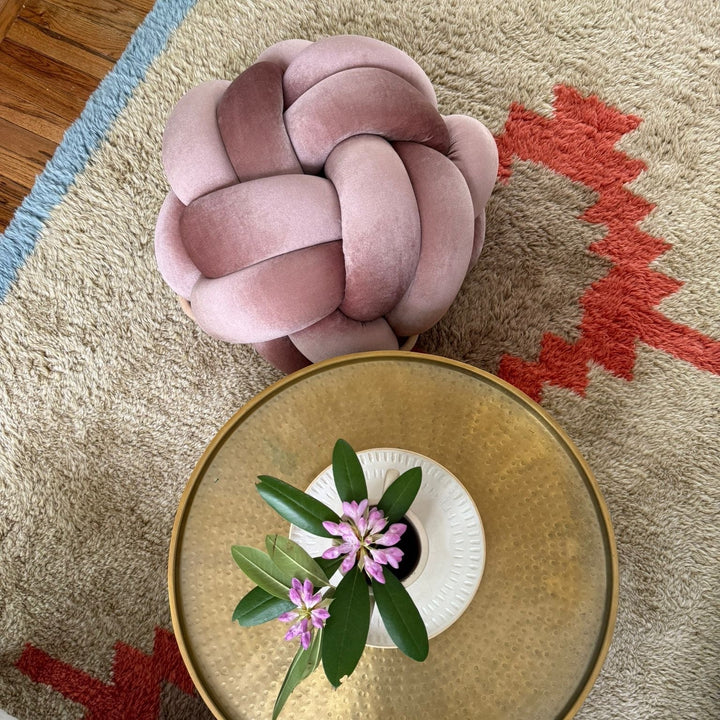 Knot Ottoman Mauve Medium