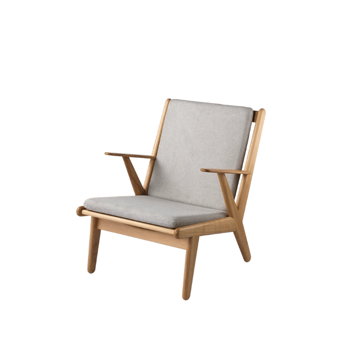 FDB Møbler J53 Armchair, Nature Oiled Oak/Cosmo Light Grey