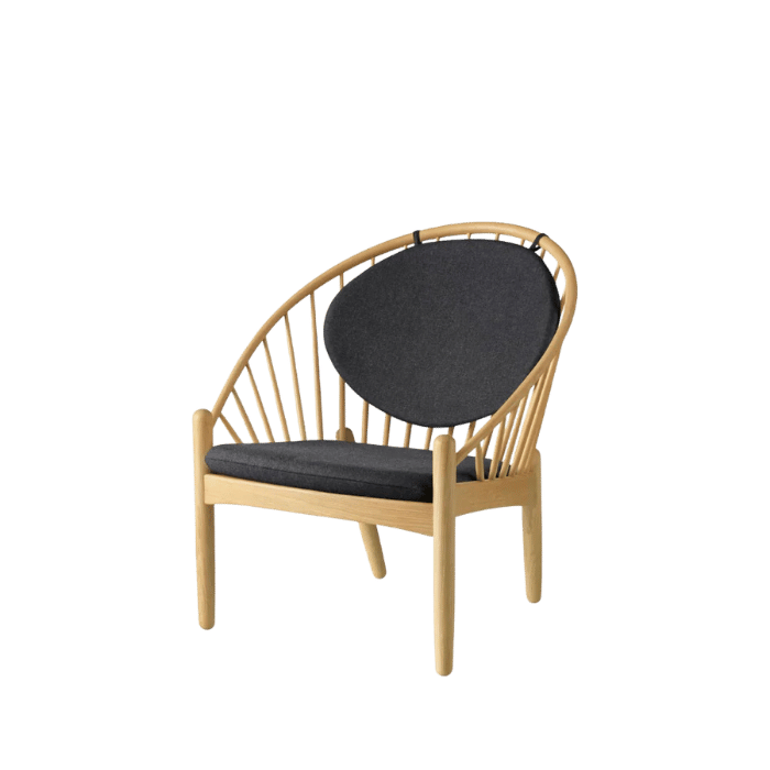 FDB Møbler J166 Jørna Chair, Nature Lacquered Oak/Dark Grey