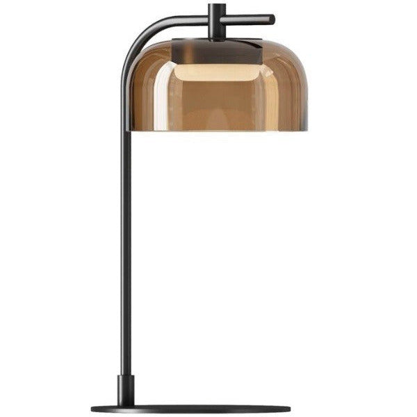 Ipon Table Lamp in Matt Black / Smoked Amber, unlit