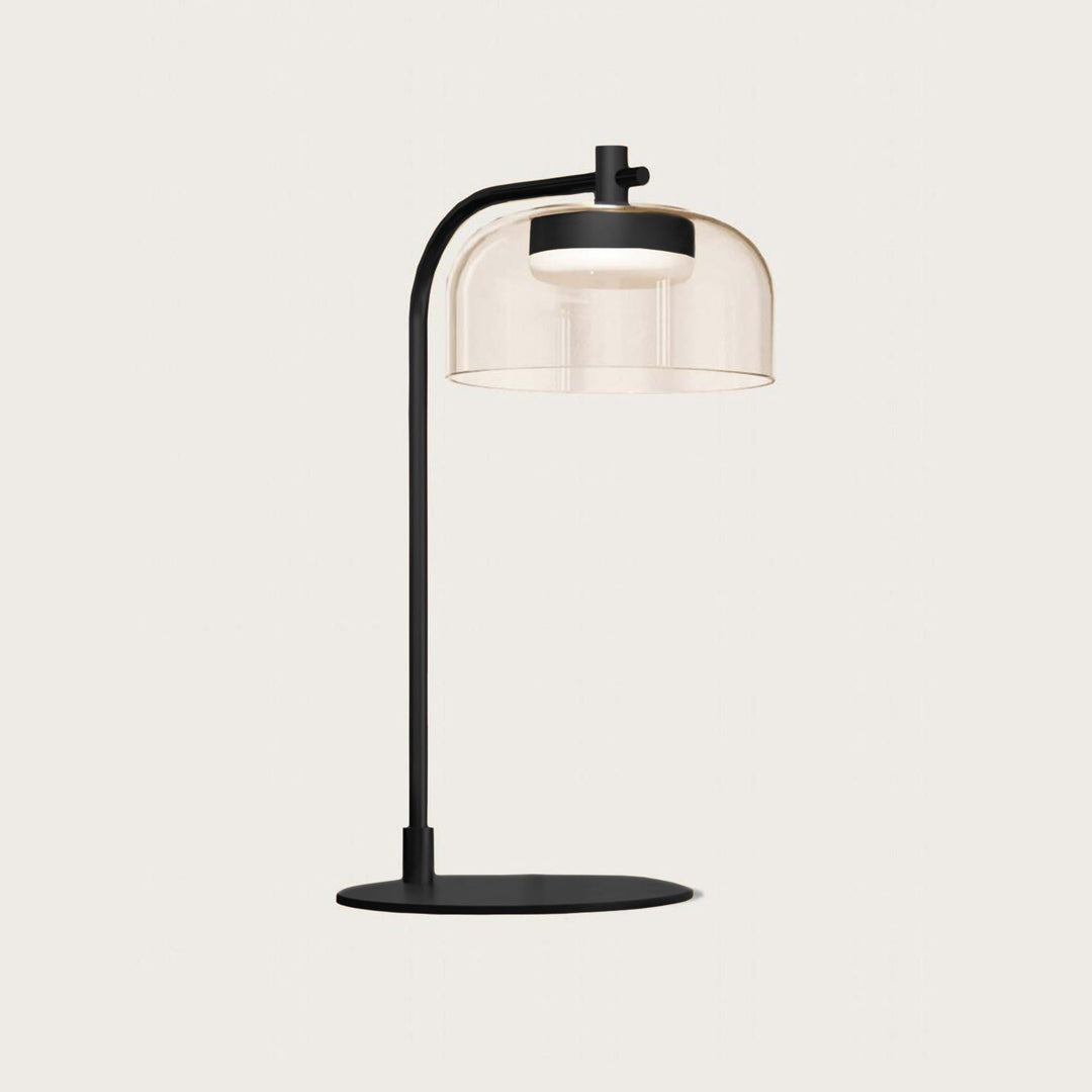Ipon Table Lamp in Matt Black / Clear Glass, unlit