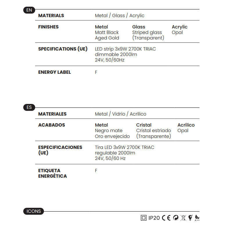 Elma Floor Lamp materials and technical details