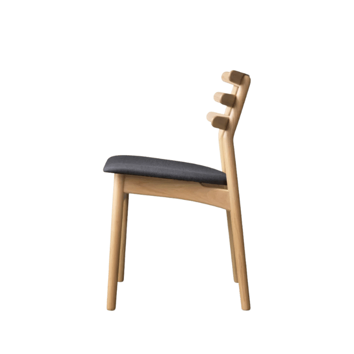 FDB Møbler J48 Chair, Nature Lacquered Oak/Textile Antracit