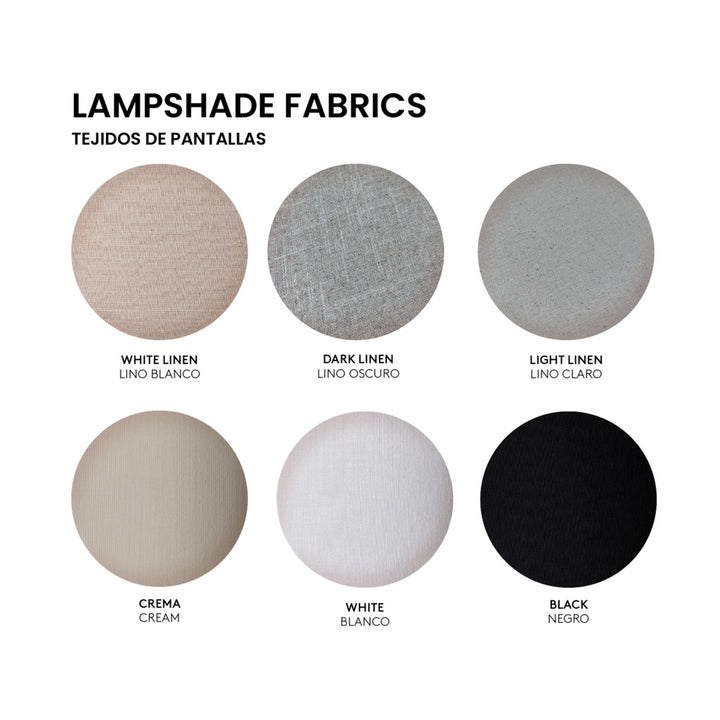 Lopo Table Lamp lampshade fabric options