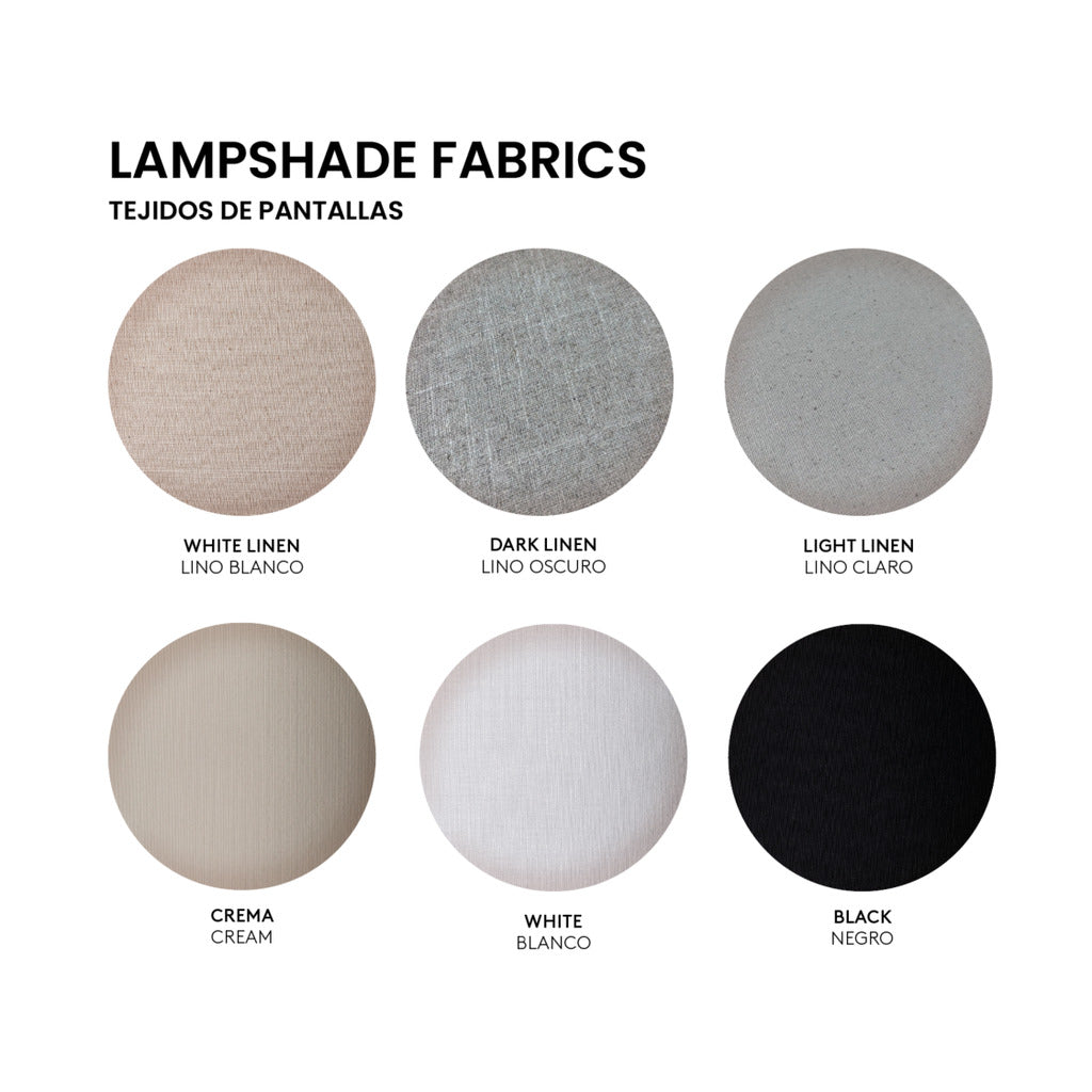 Sonica Table Lamp lampshade fabric options