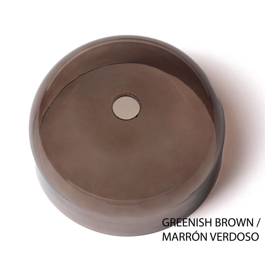Cloud Single Pendant Lamp greenish brown glass shade option