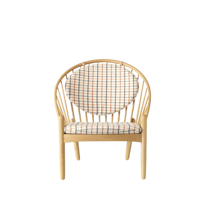 FDB Møbler J166 Jørna Chair, Nature Lacquered Oak/Red