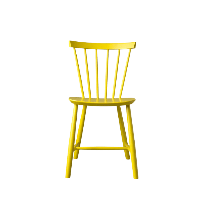 FDB Møbler J46 Dining Chair, Yellow Painted Beech