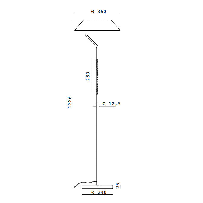Aider Floor Lamp dimensions