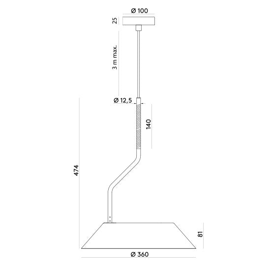 Aider Pendant Lamp dimensions