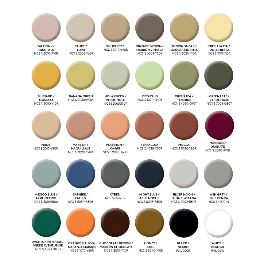 Bambu Floor Lamp colour palette for the hand-painted ceramic