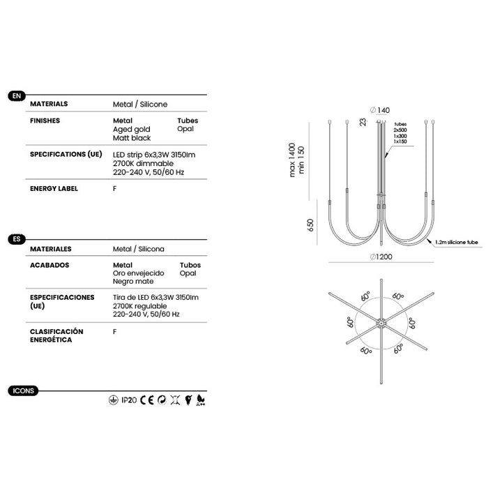 Cram Chandelier Chandelier dimensions and technical details