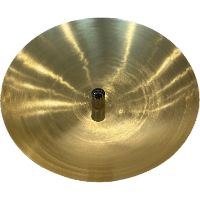 Cropi Wall Lamp, Large (Ø22 in), brushed aged gold shade interior with central bulb holder