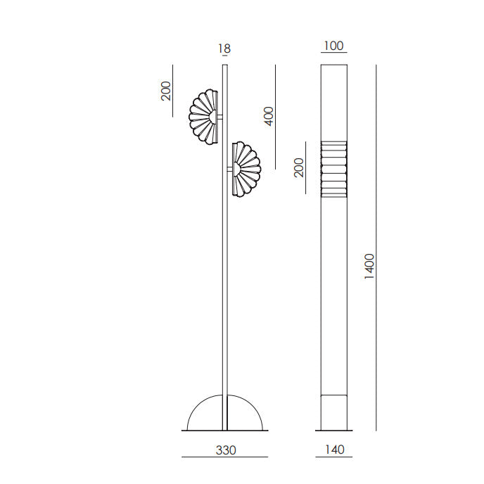 Gina Floor Lamp dimensions and technical details
