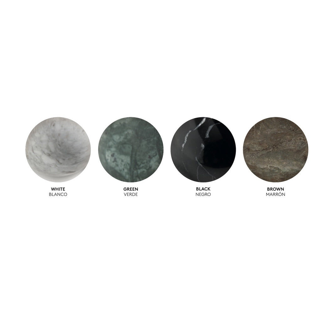 Hulo Pendant Lamp marble options in white, green, black and brown