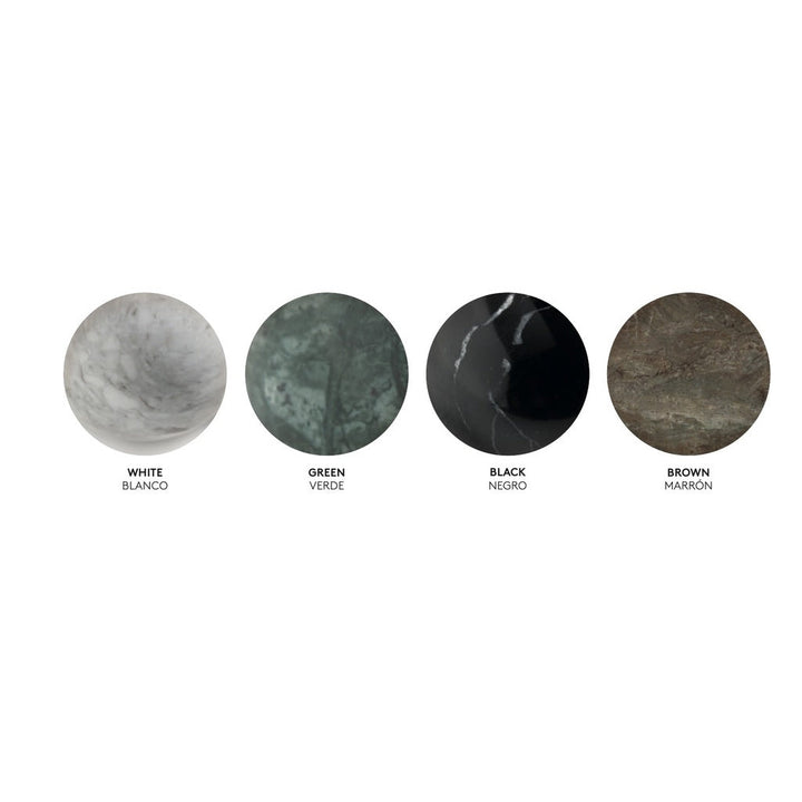Hulo Pendant Lamp marble options in white, green, black and brown
