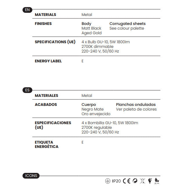 Nosa Pendant Lamp materials and technical details