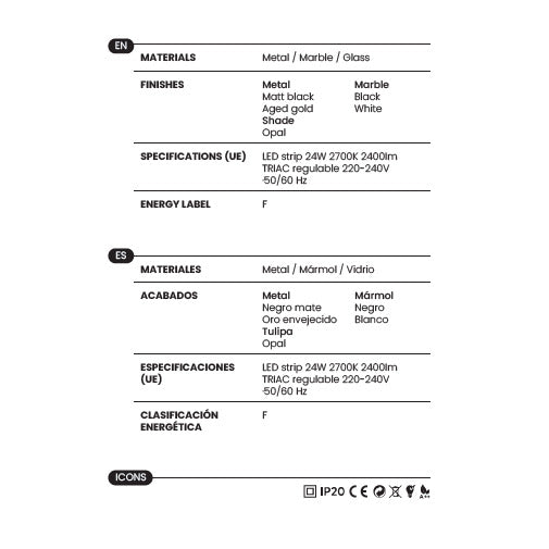 Soko Floor Lamp materials and technical details