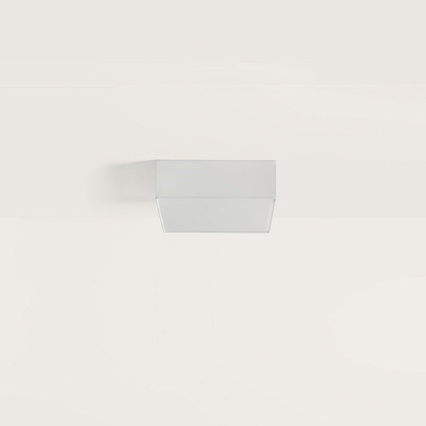 Tamb Ceiling Lamp, square, by Aromas del Campo, a square white fabric ceiling light, unlit
