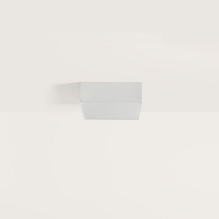 Tamb Ceiling Lamp, square, by Aromas del Campo, a square white fabric ceiling light, unlit