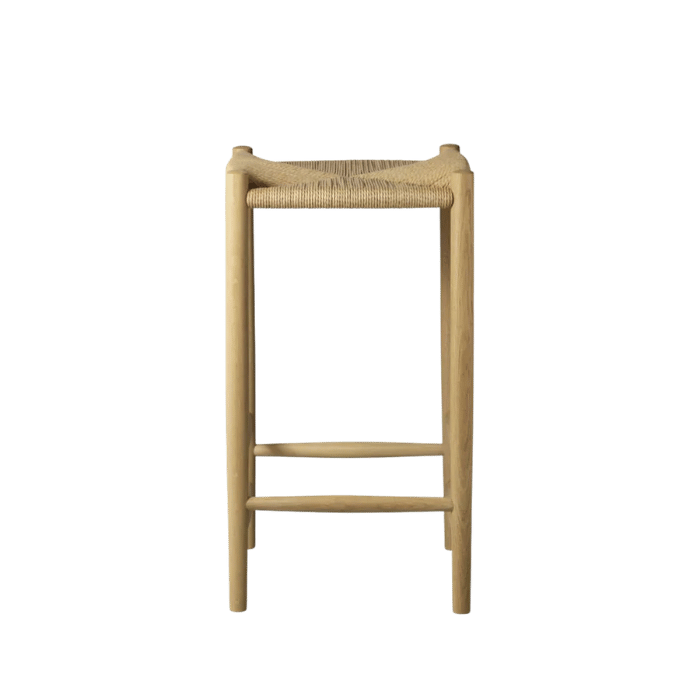 FDB Møbler J164C Counter Stool, Nature Lacquered Oak, Squared