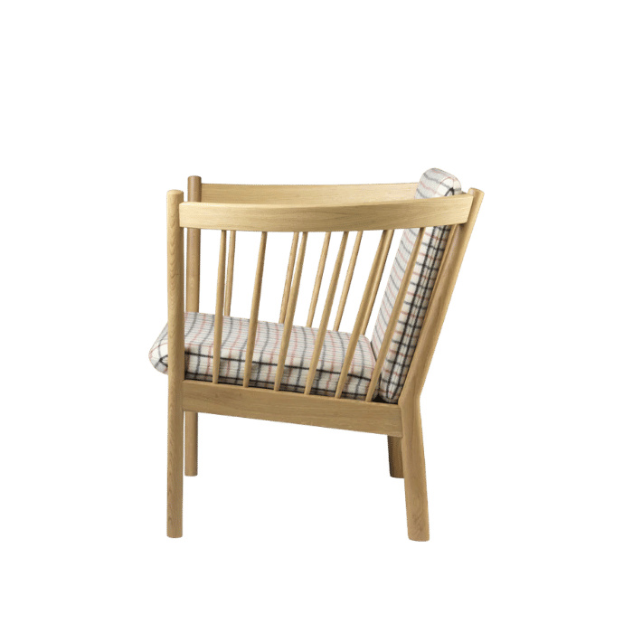 FDB Møbler J146 Armchair, Nature Lacquered Oak/Red