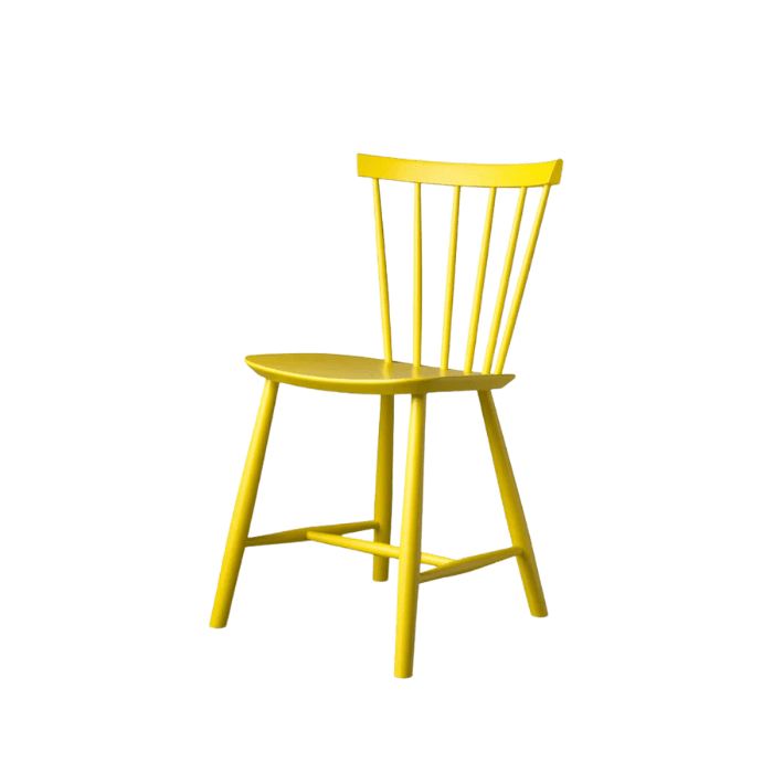 FDB Møbler J46 Dining Chair, Yellow Painted Beech