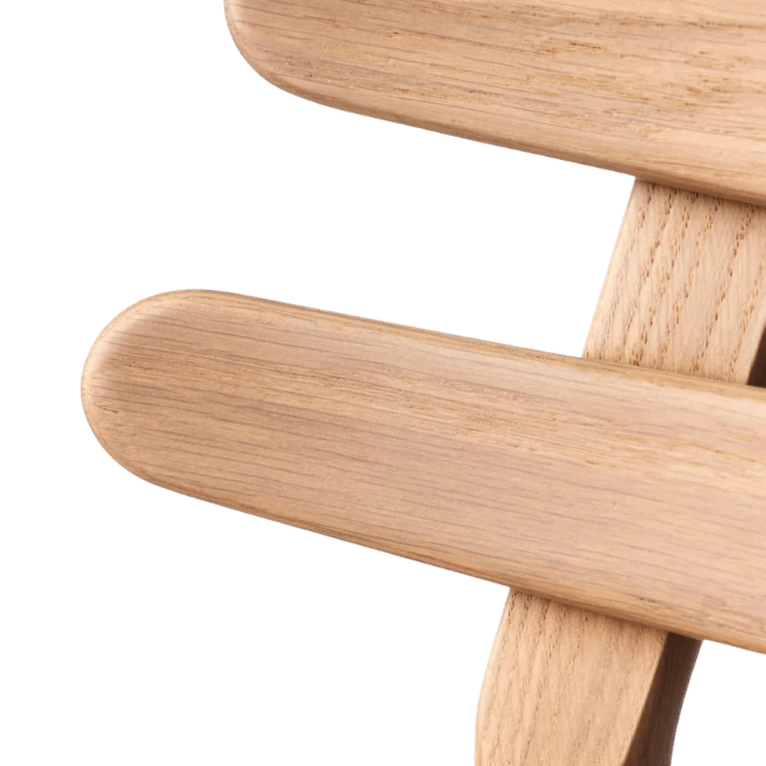 FDB Møbler J48 Chair, Nature Lacquered Oak/Textile Antracit