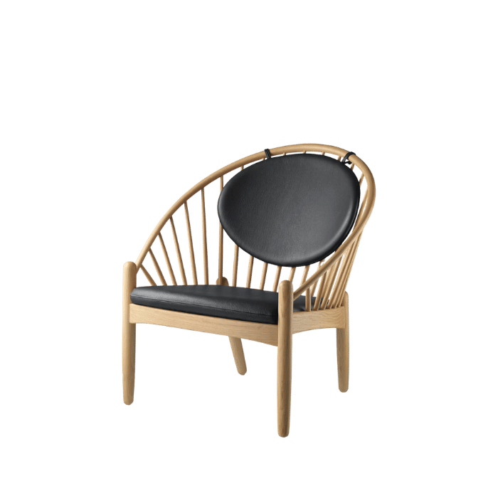 FDB Møbler J166 Jørna Chair, Nature Lacquered Oak/Black